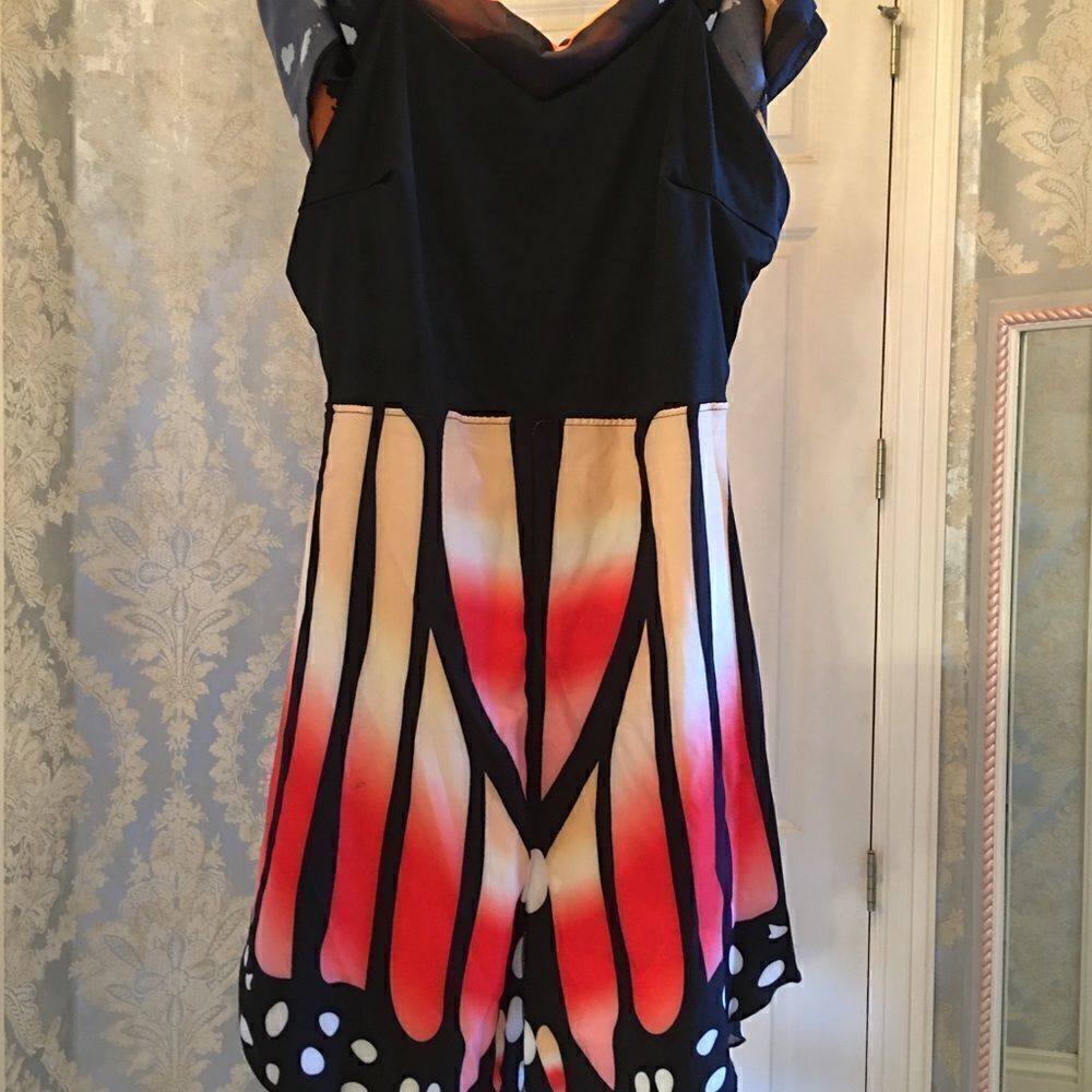 - Monarch Butterfly Dress W Monarch Wing Cape